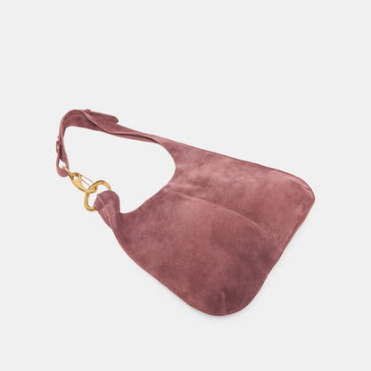 Johnnie Burgundy Suede Shoulder Bag Dolce Vita