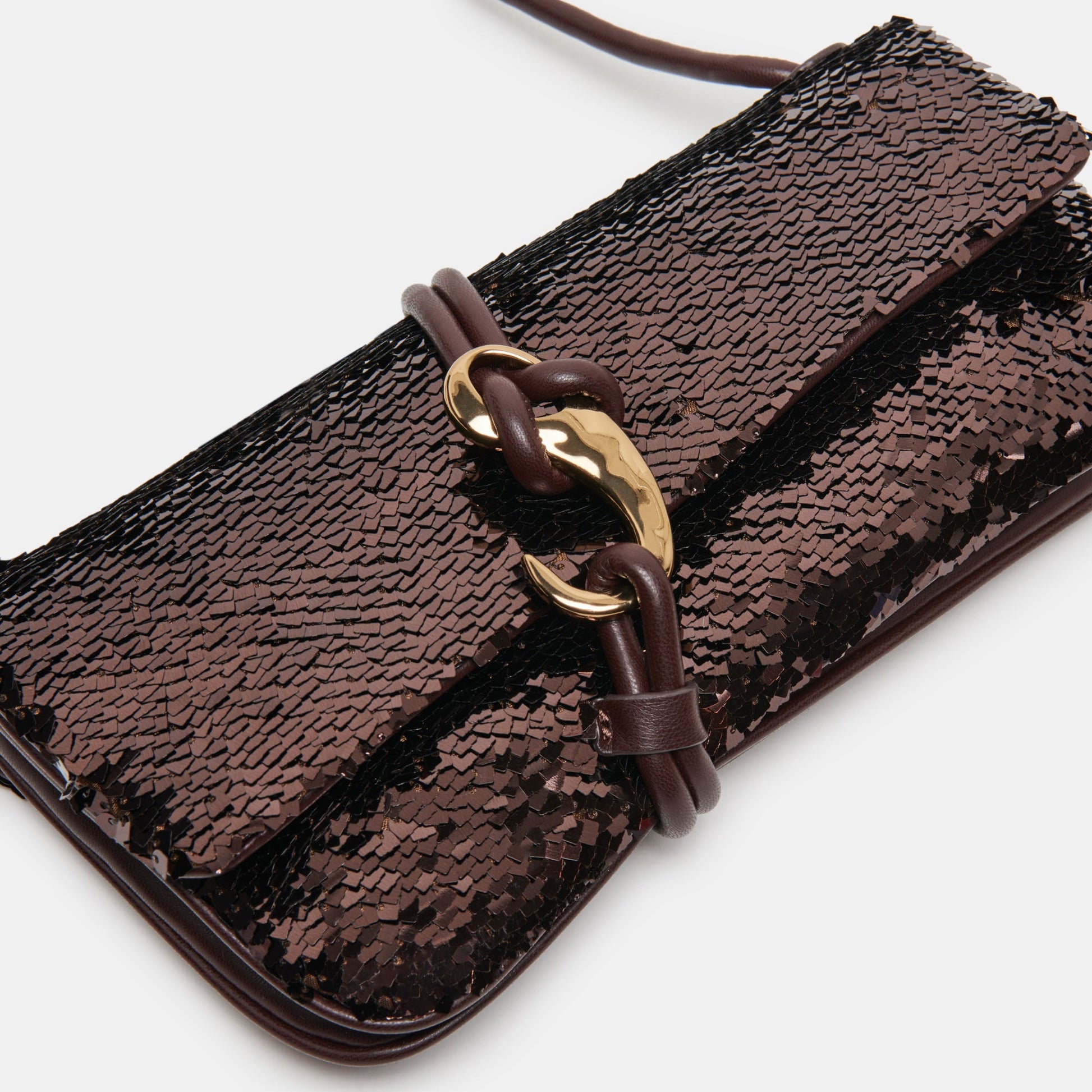 ALICE SHOULDER BAG BROWN SEQUIN STELLA Dolce Vita