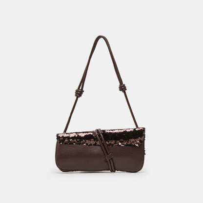 ALICE SHOULDER BAG BROWN SEQUIN STELLA Dolce Vita