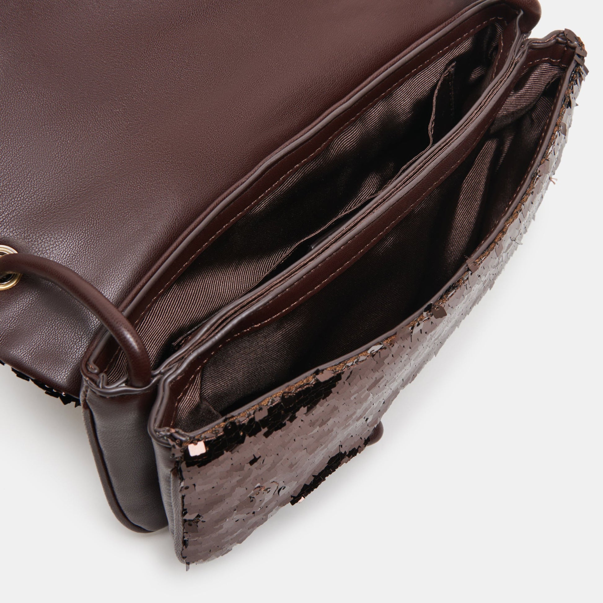 ALICE SHOULDER BAG BROWN SEQUIN STELLA Dolce Vita