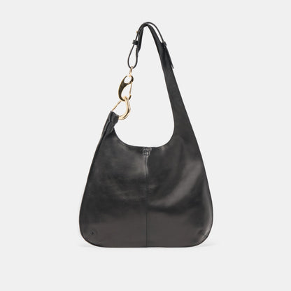 Johnnie Black Leather Shoulder Bag Dolce Vita