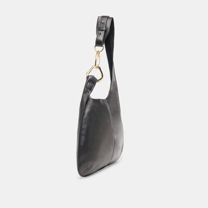 Johnnie Black Leather Shoulder Bag Dolce Vita