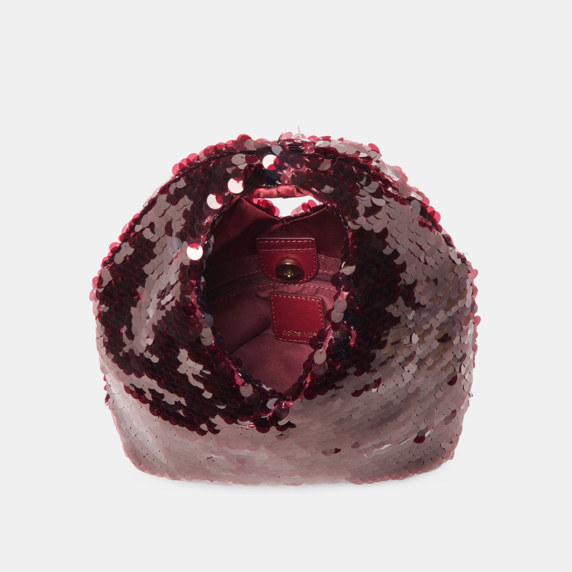 Dahlia Sequin Burgundy Sequin Handbag Dolce Vita