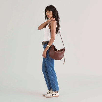 Burano Brown Leather Crossbody Dolce Vita