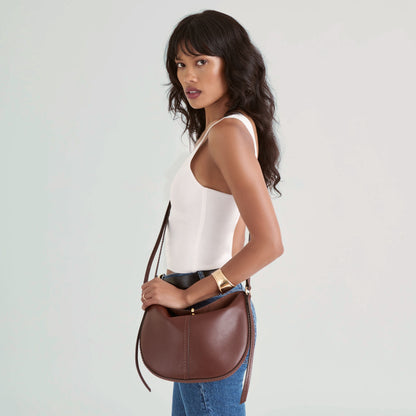 Burano Brown Leather Crossbody Dolce Vita