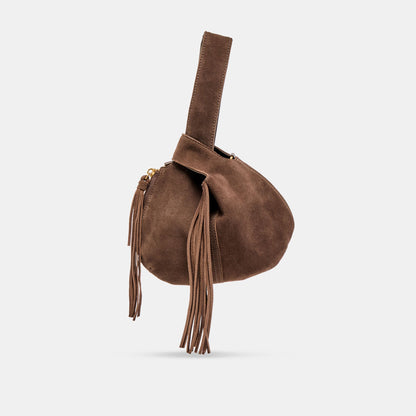 Zury Espresso Suede Handbag Dolce Vita