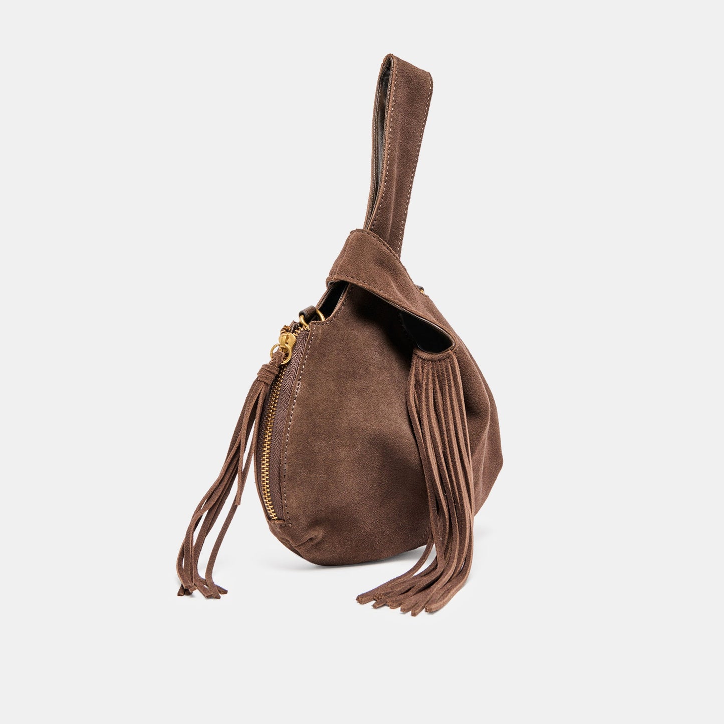 Zury Espresso Suede Handbag Dolce Vita