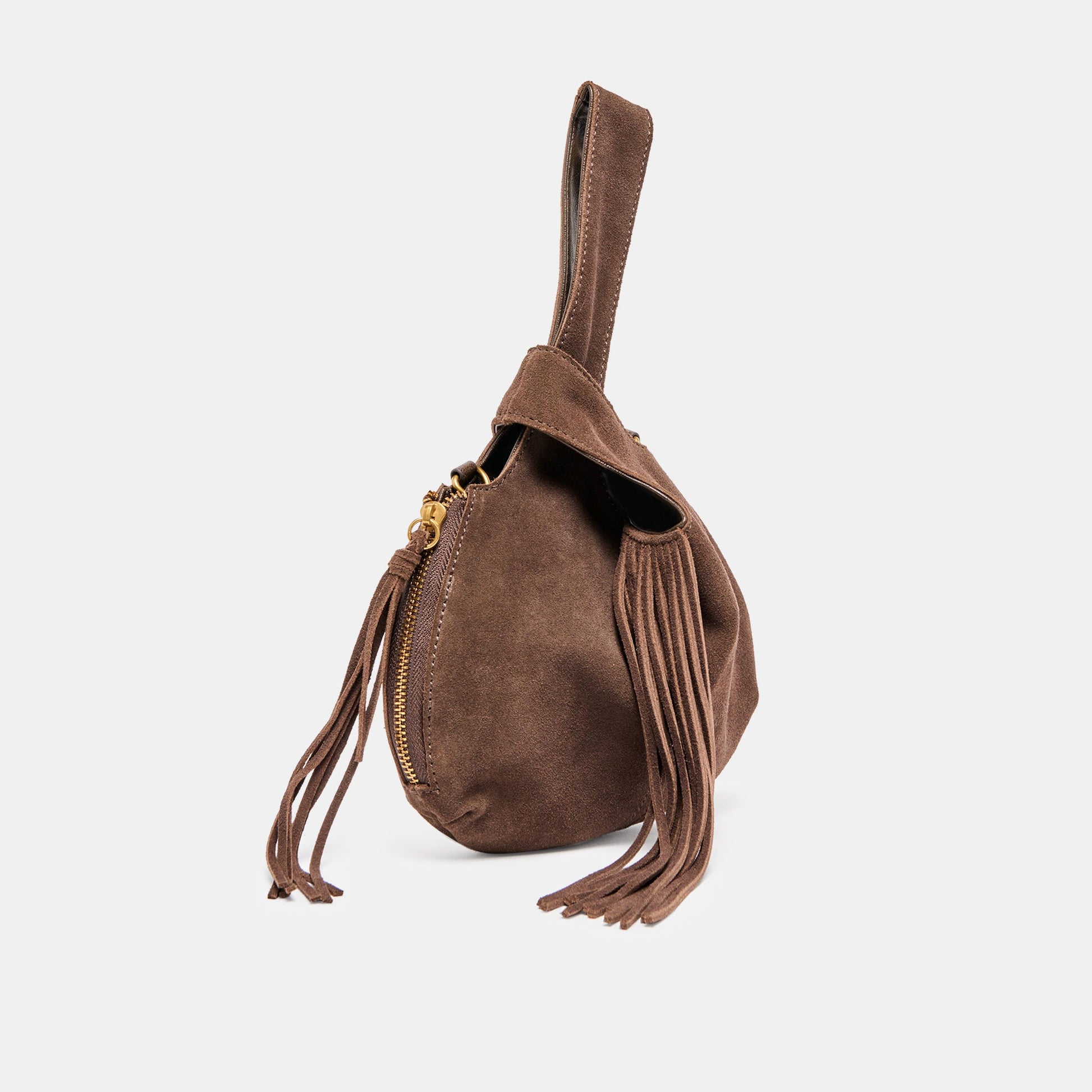 Zury Espresso Suede Handbag Dolce Vita