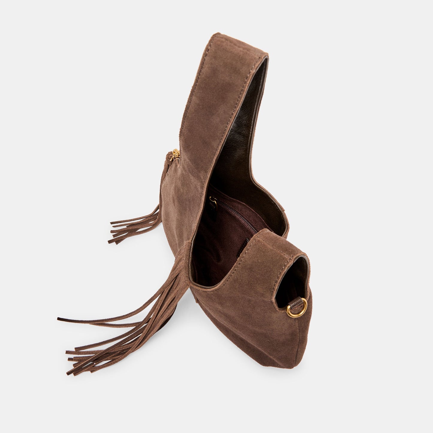 Zury Espresso Suede Handbag Dolce Vita