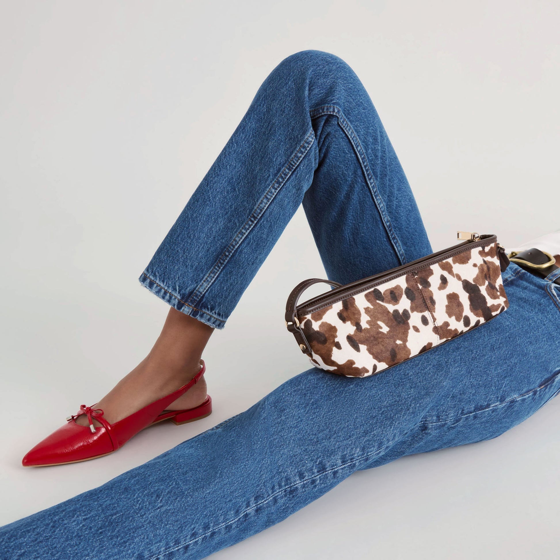 Savaii Cocoa Calf Hair Shoulder Bag Dolce Vita