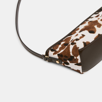 Savaii Cocoa Calf Hair Shoulder Bag Dolce Vita