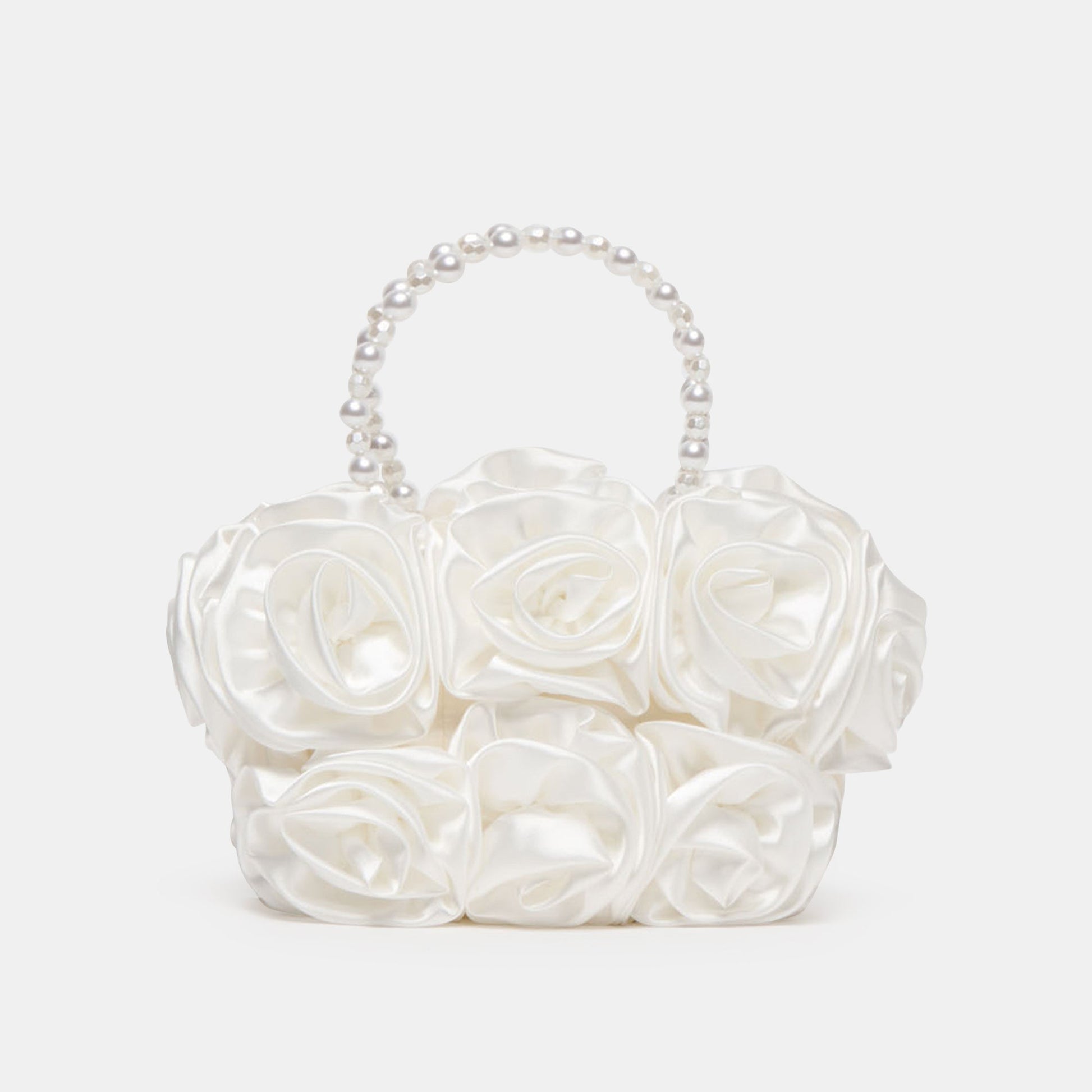 Aubrey White Satin Handbag Dolce Vita