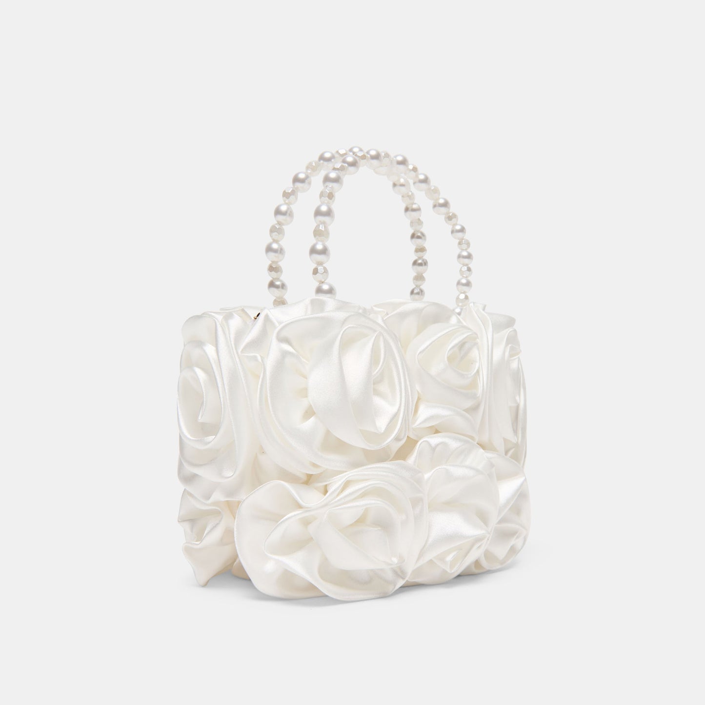Aubrey White Satin Handbag Dolce Vita