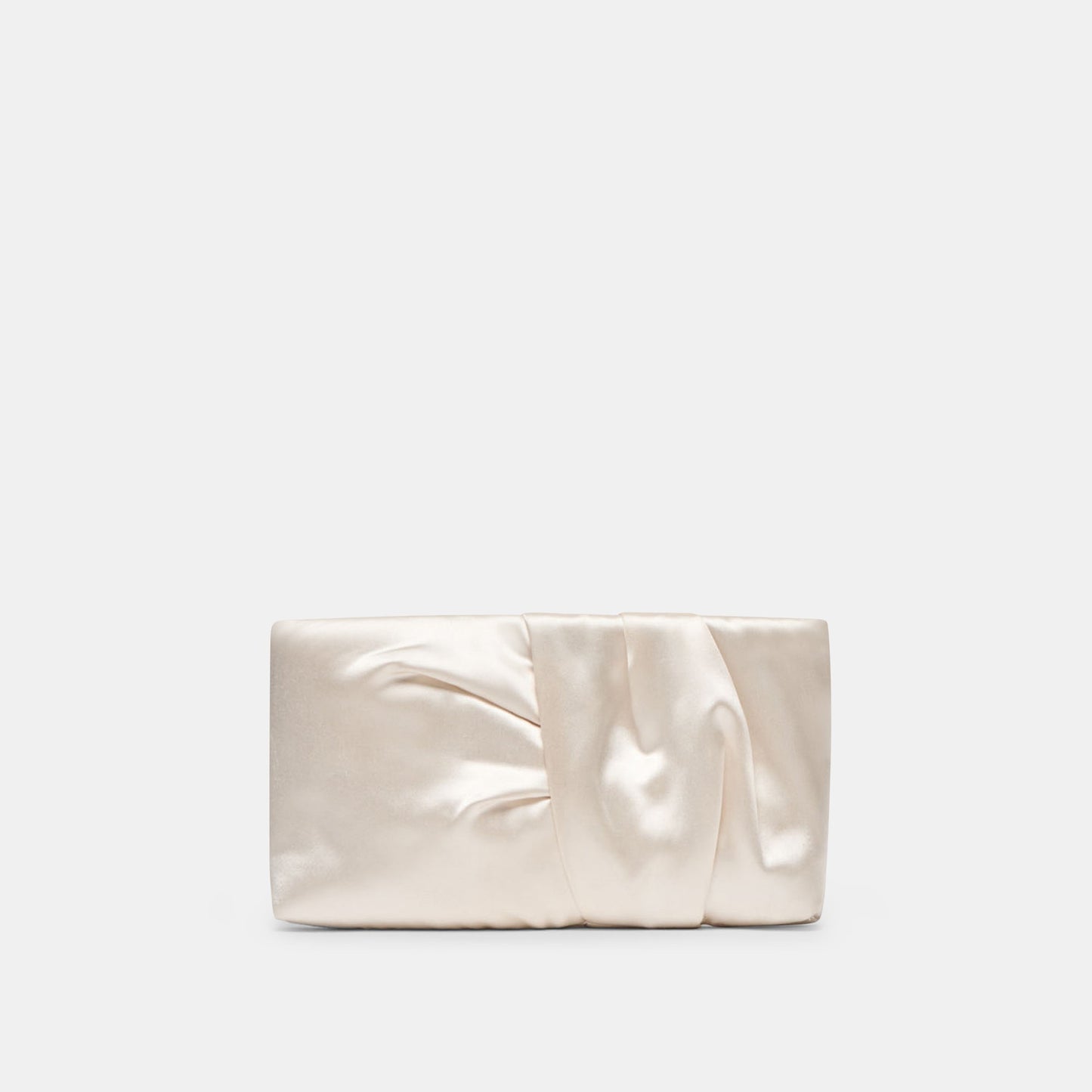 Rozey White Satin Clutch Dolce Vita