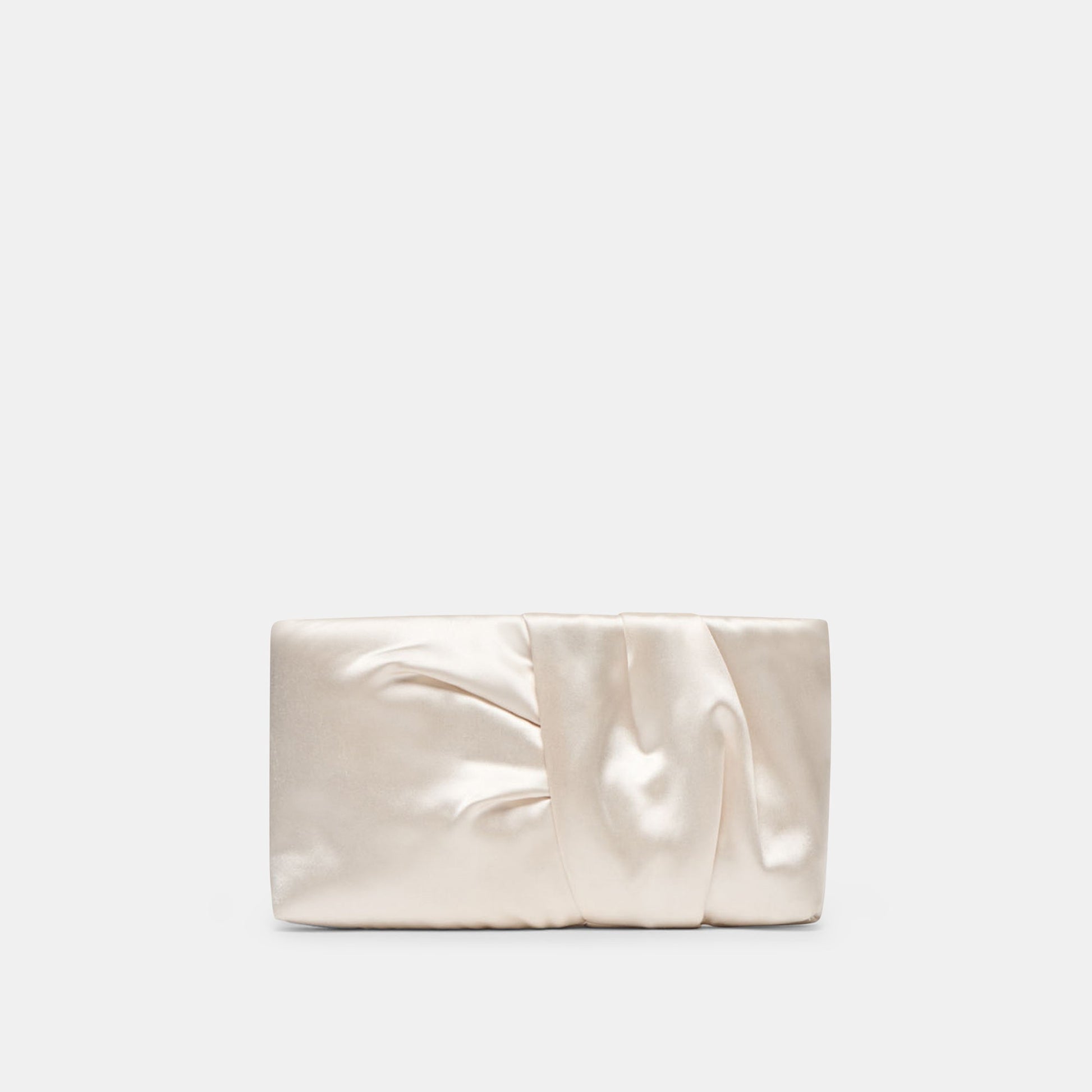 Rozey White Satin Clutch Dolce Vita