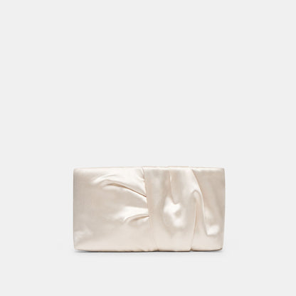 Rozey White Satin Clutch Dolce Vita