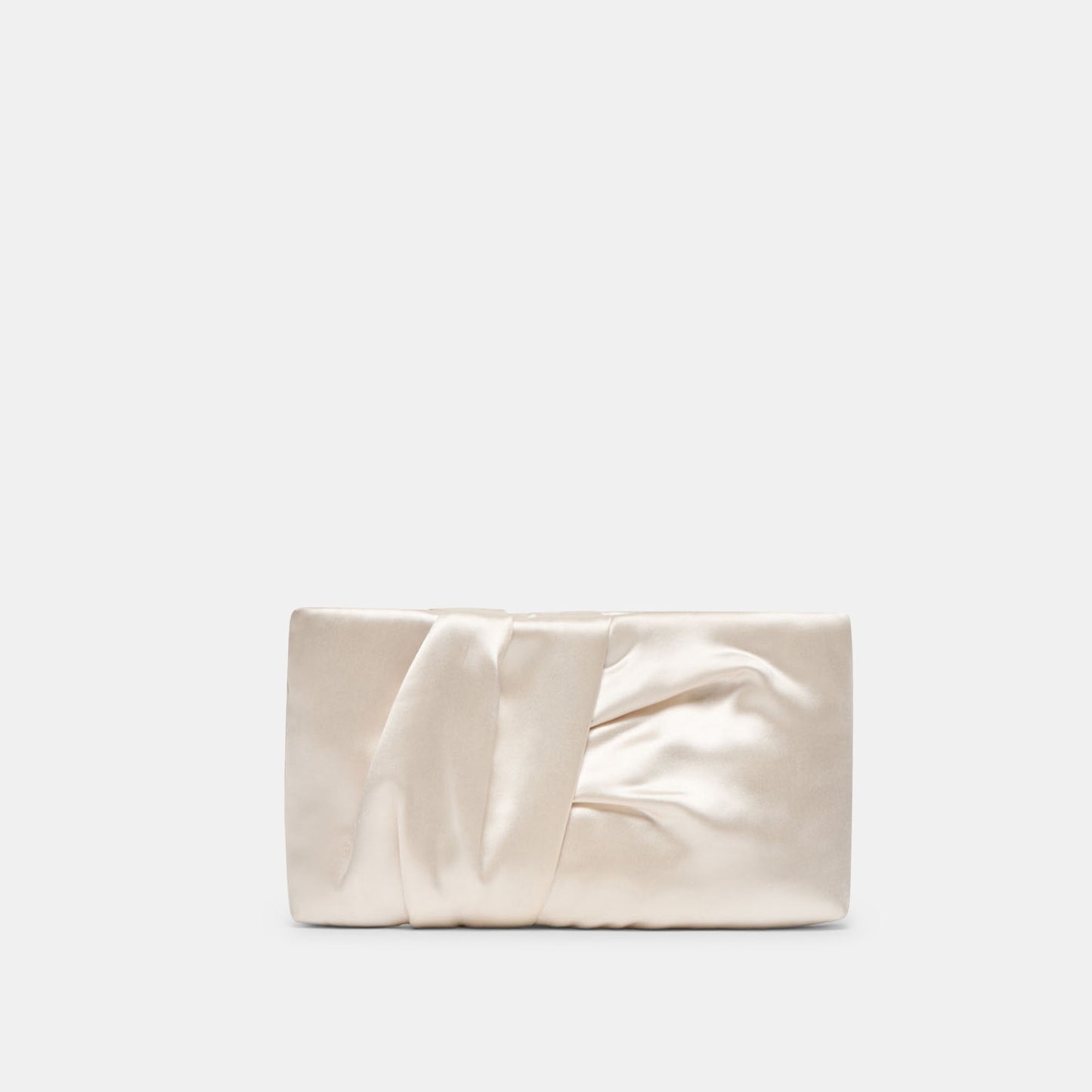 Rozey White Satin Clutch Dolce Vita