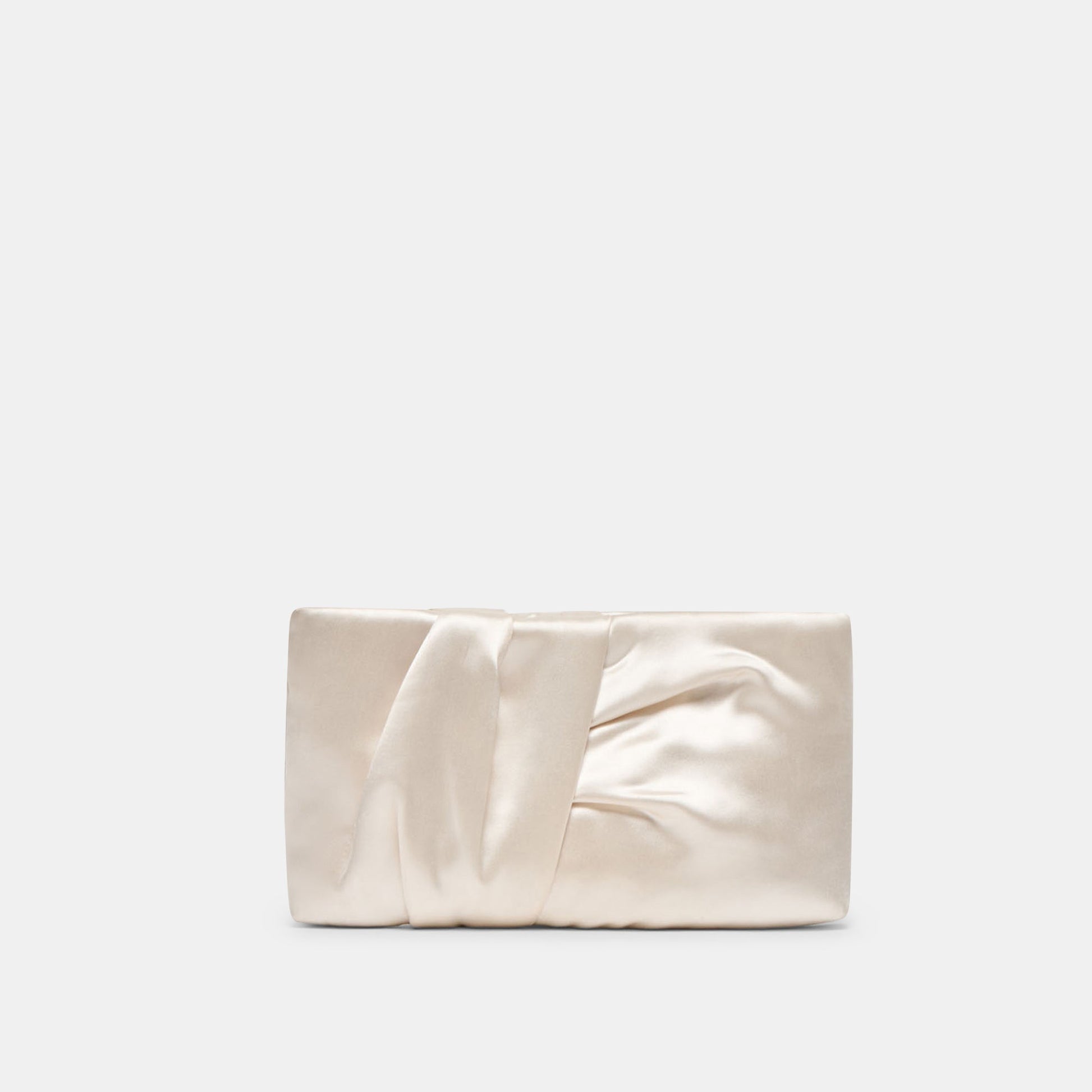 Rozey White Satin Clutch Dolce Vita