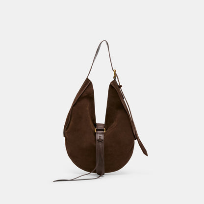 Oakley Chocolate Suede Tote Dolce Vita