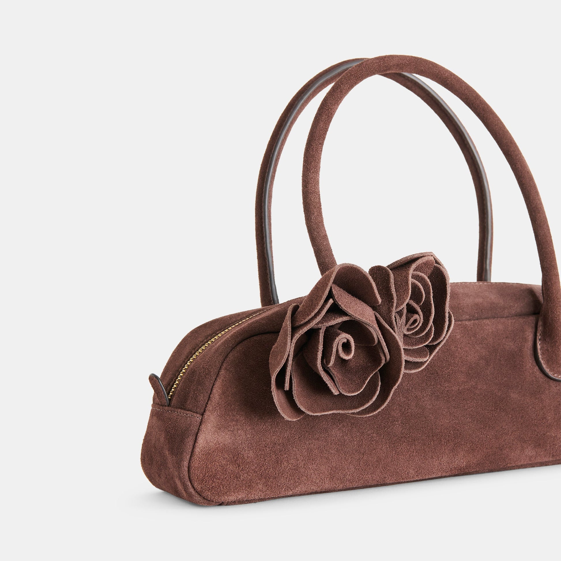 Boracay Chocolate Suede Shoulder Bag Dolce Vita