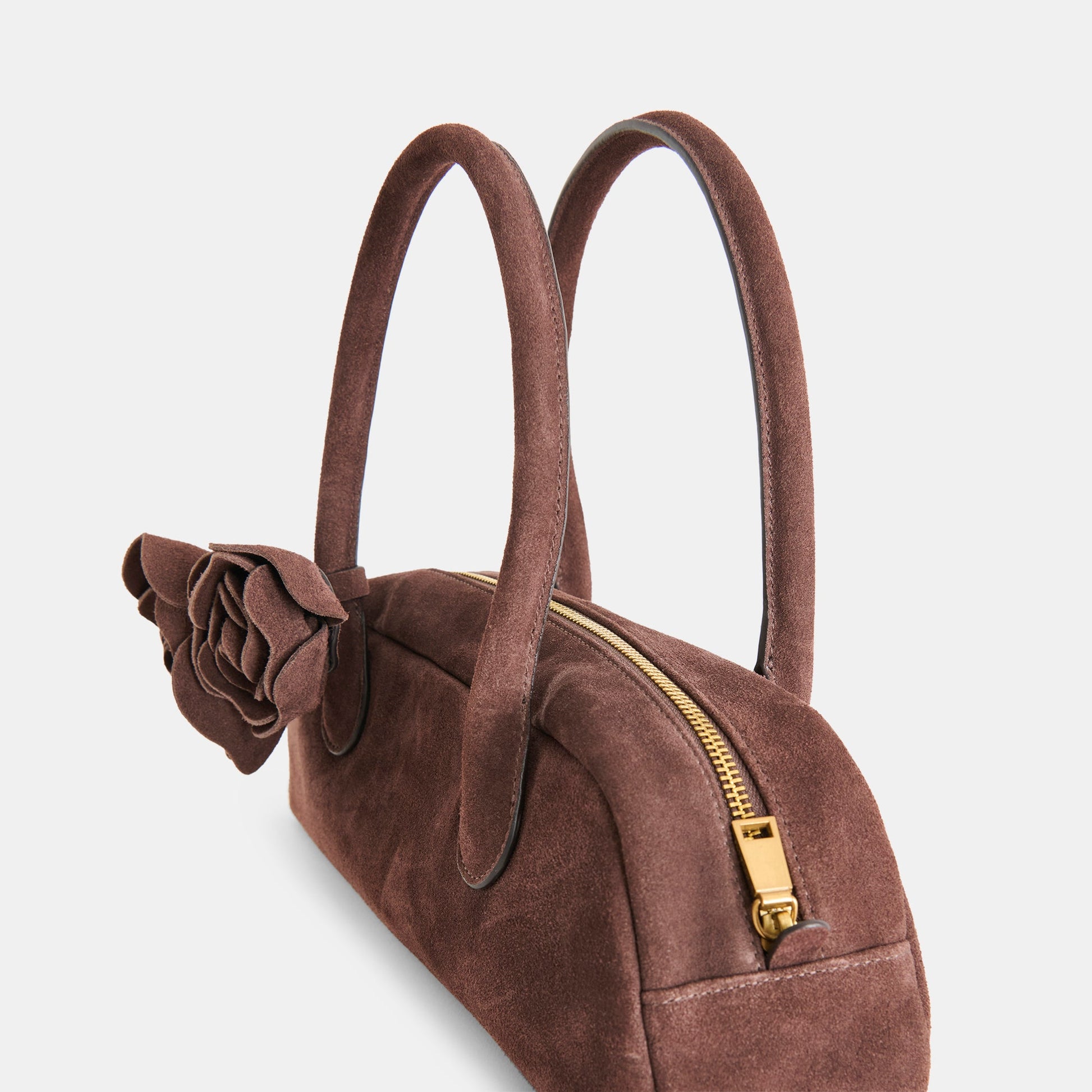 Boracay Chocolate Suede Shoulder Bag Dolce Vita