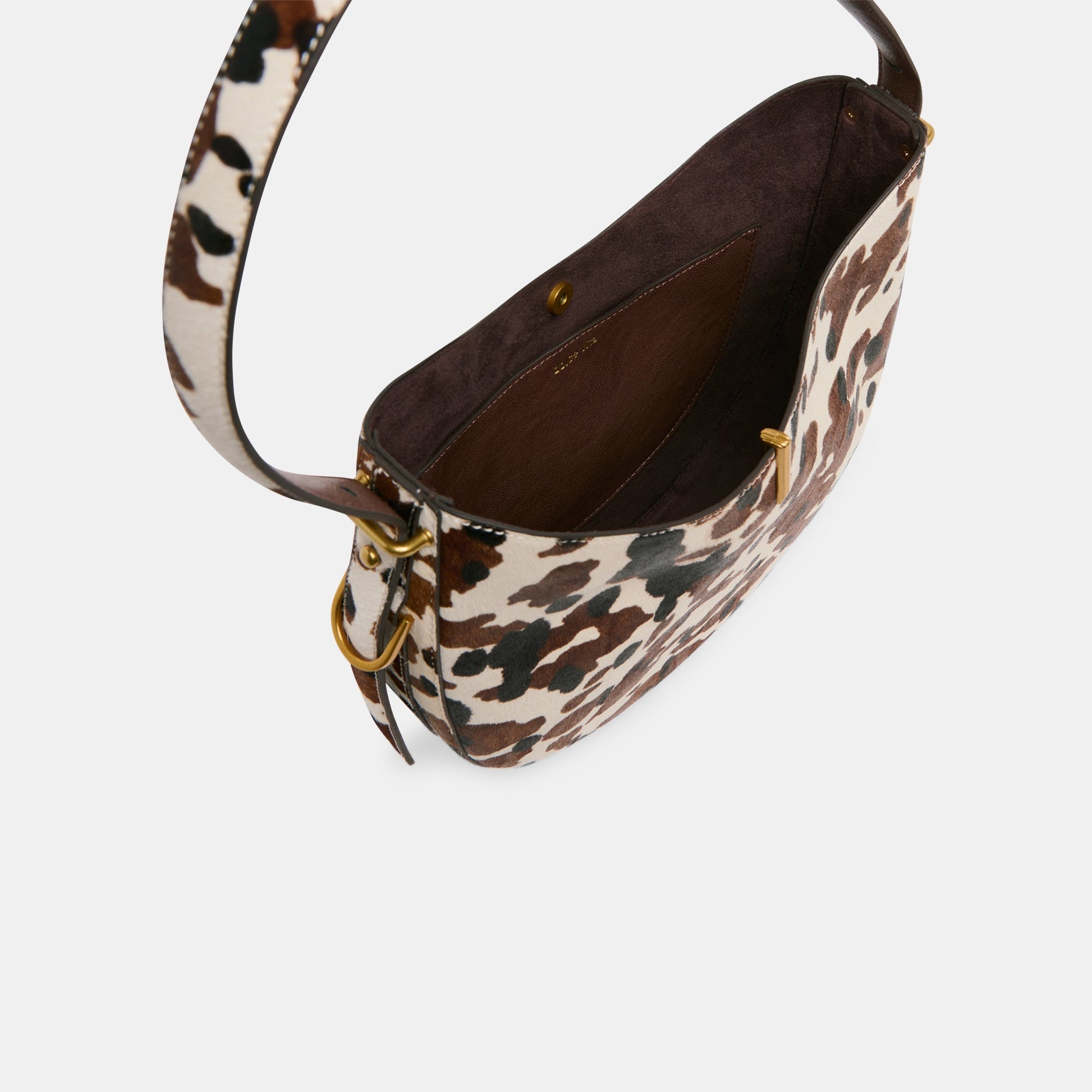 Bree Cocoa Calf Hair Shoulder Bag Dolce Vita