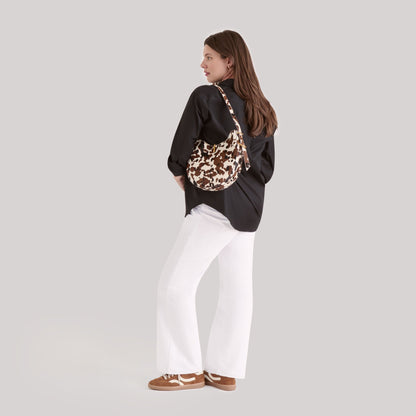Bree Cocoa Calf Hair Shoulder Bag Dolce Vita