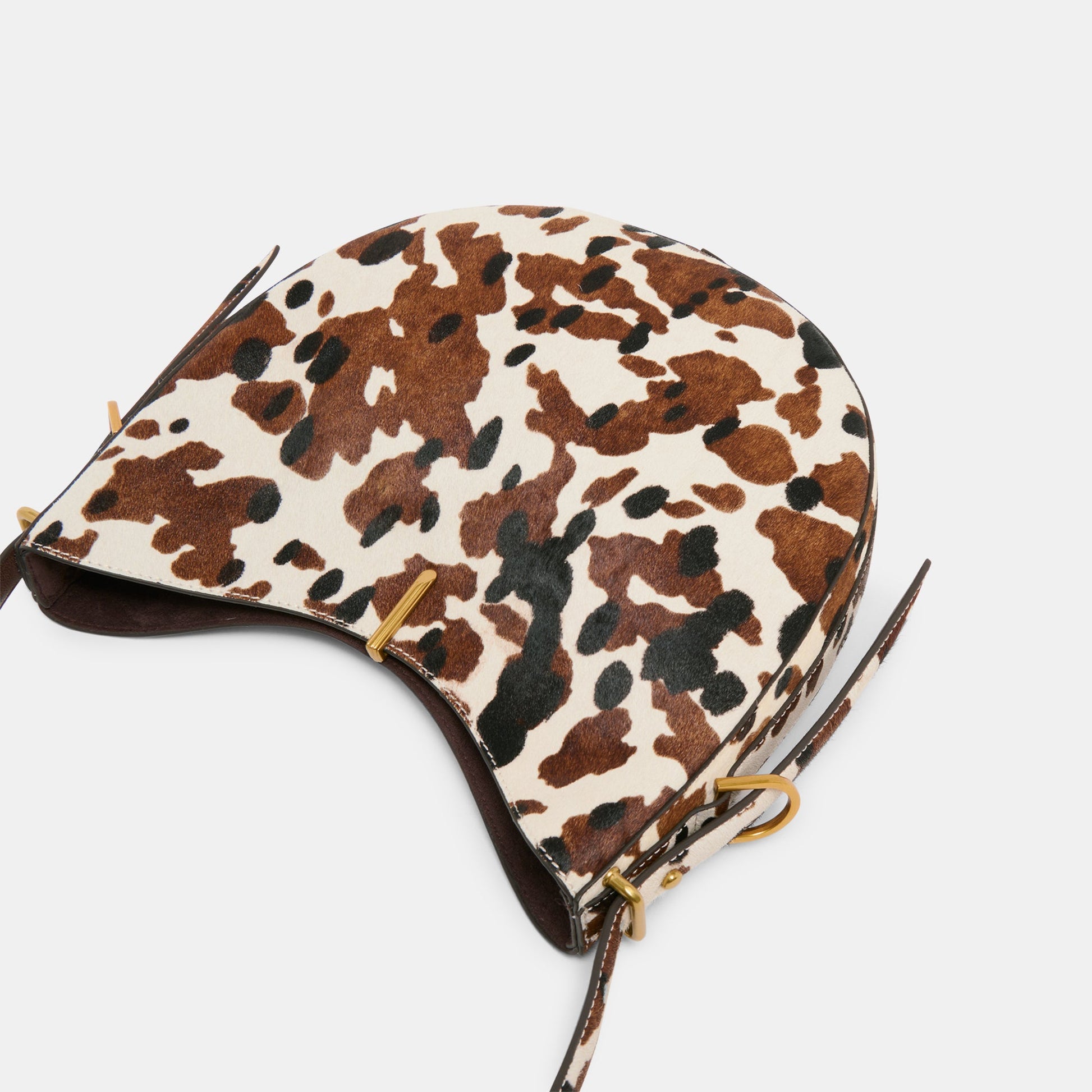 Bree Cocoa Calf Hair Shoulder Bag Dolce Vita