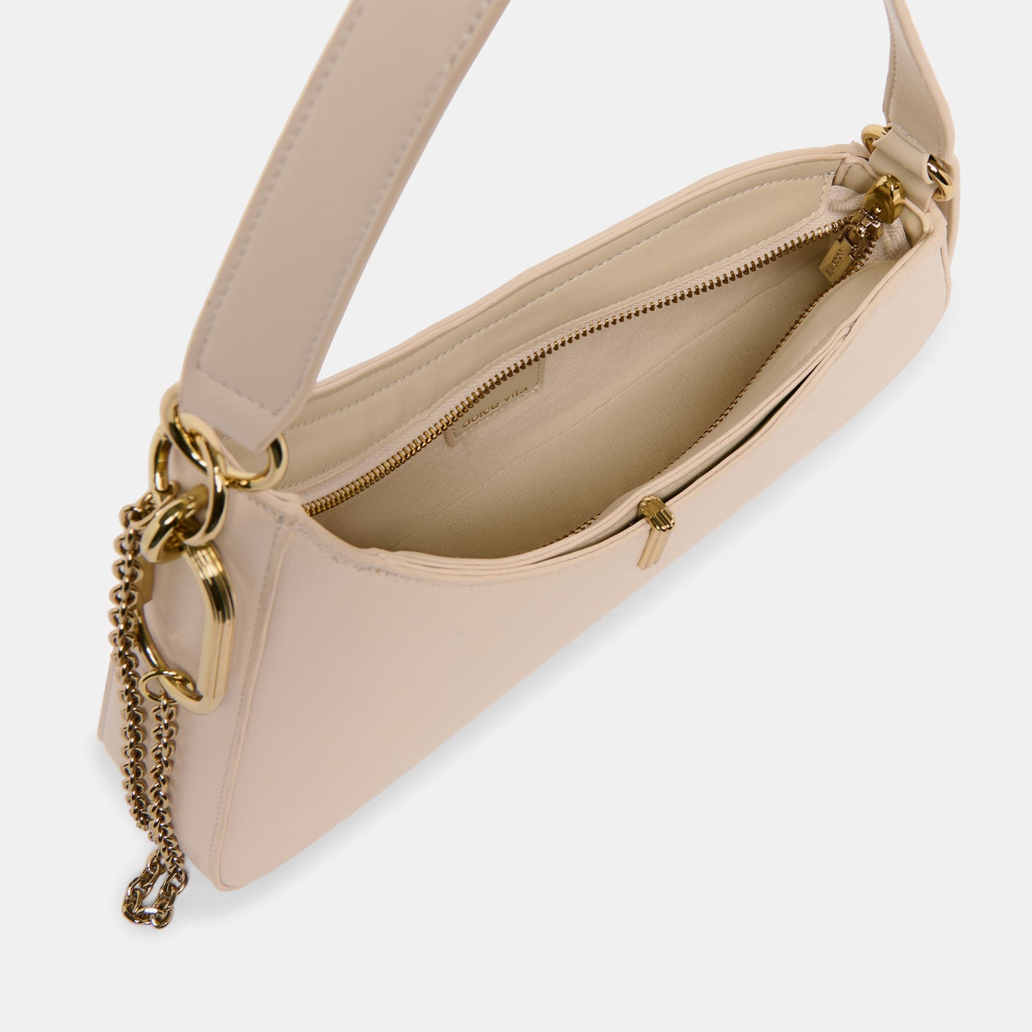 Prya Creme Leather Shoulder Bag Dolce Vita
