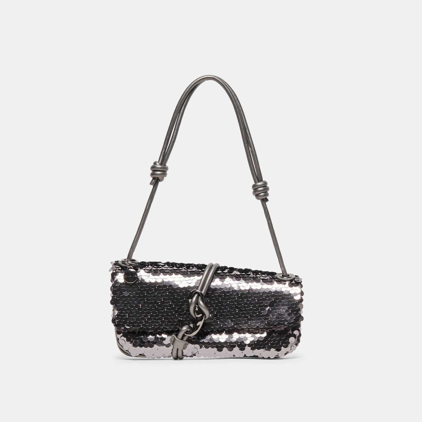 Alice Gunmetal Sequin Shoulder Bag Dolce Vita