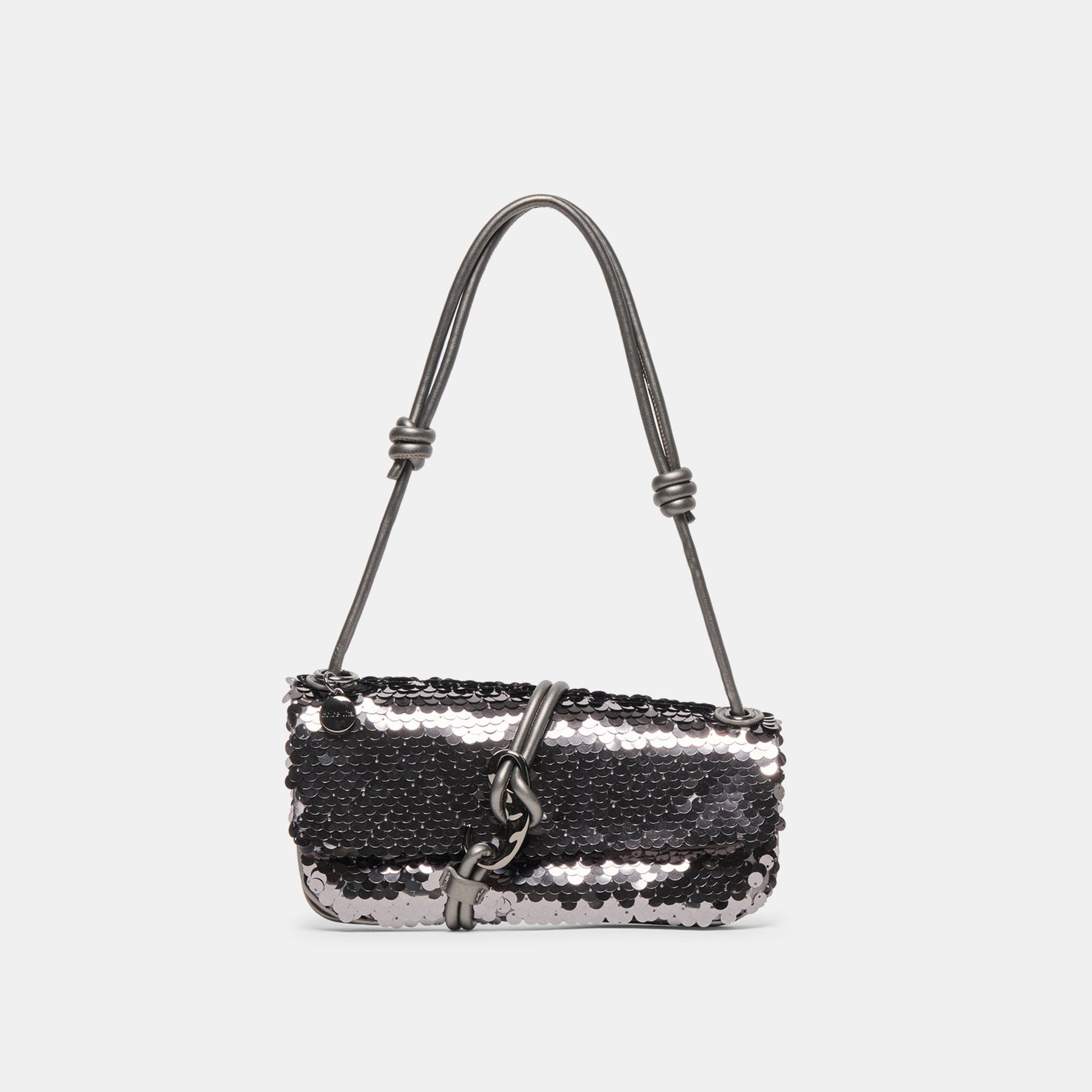 Alice Gunmetal Sequin Shoulder Bag Dolce Vita