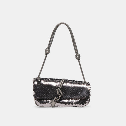 Alice Gunmetal Sequin Shoulder Bag Dolce Vita