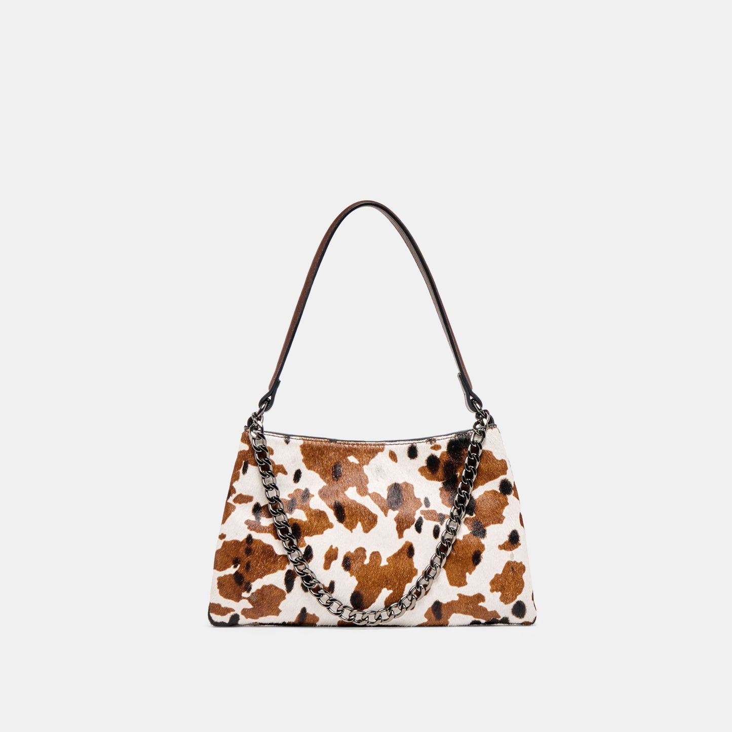 Jagger Cocoa Calf Hair Shoulder Bag Dolce Vita