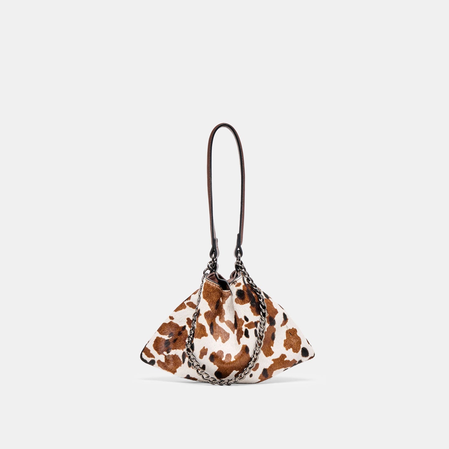 Jagger Cocoa Calf Hair Shoulder Bag Dolce Vita