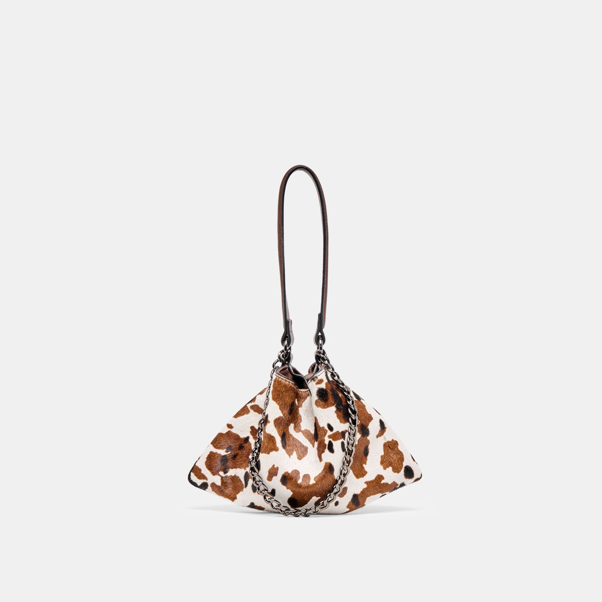 Jagger Cocoa Calf Hair Shoulder Bag Dolce Vita