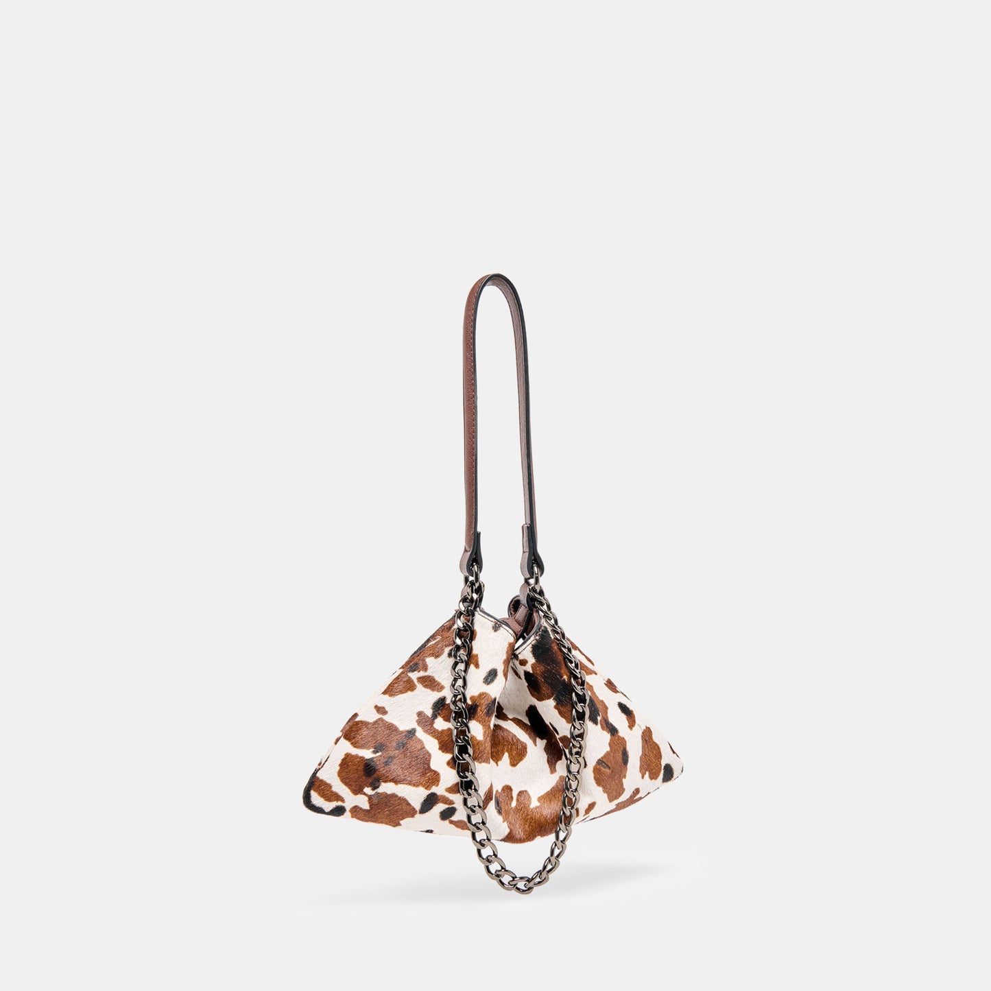 Jagger Cocoa Calf Hair Shoulder Bag Dolce Vita