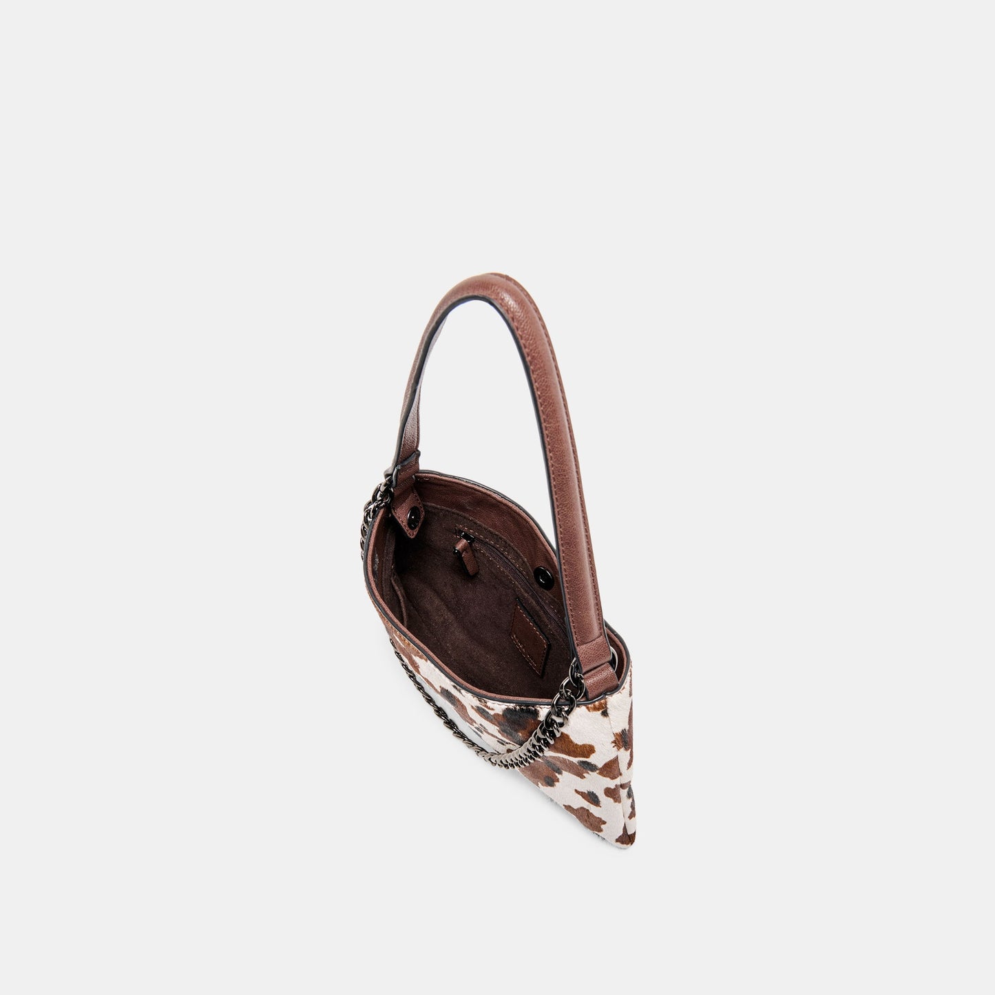 Jagger Cocoa Calf Hair Shoulder Bag Dolce Vita