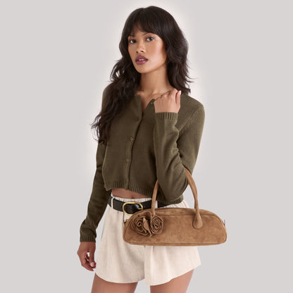 Boracay Brown Suede Shoulder Bag Dolce Vita