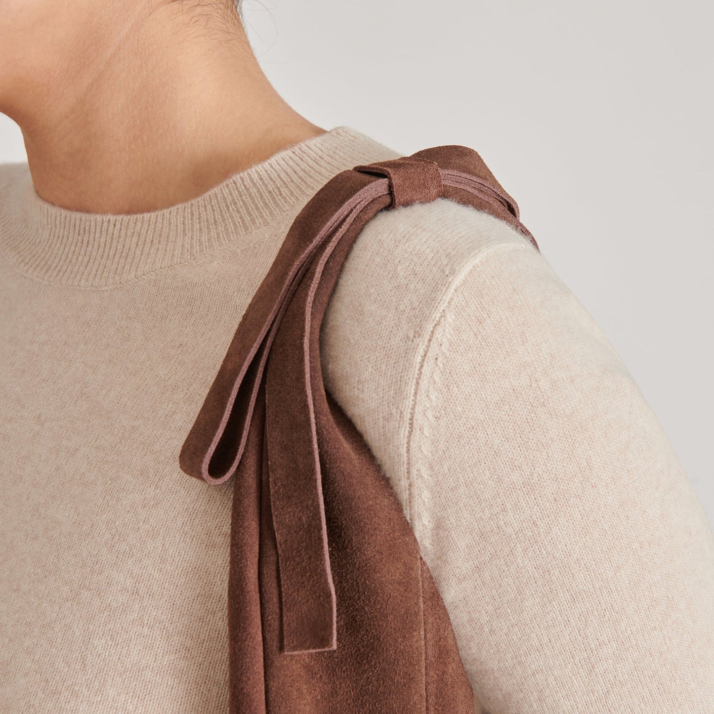 Marie Chocolate Suede Tote Dolce Vita