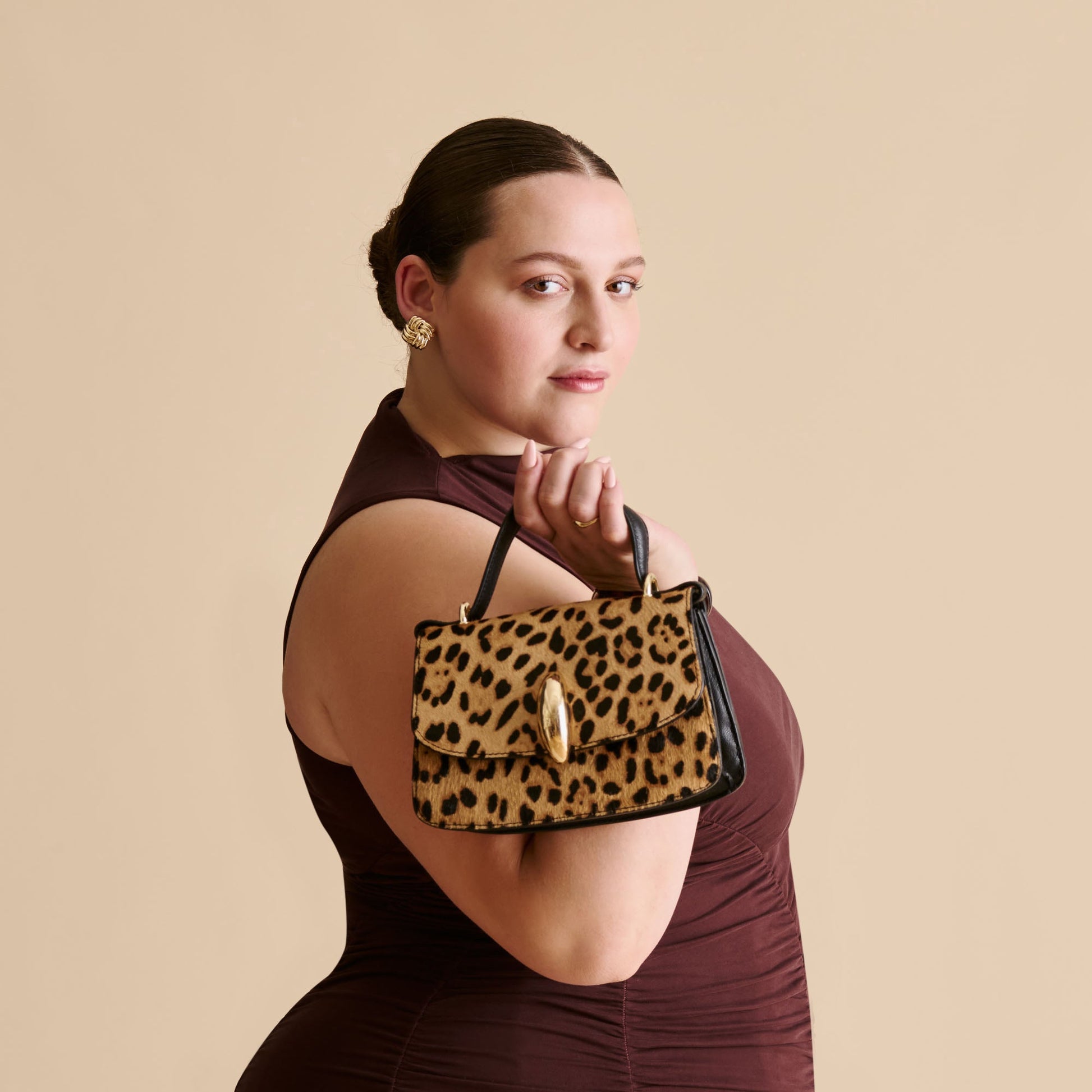 Lucia Leopard Calf Hair Crossbody Dolce Vita