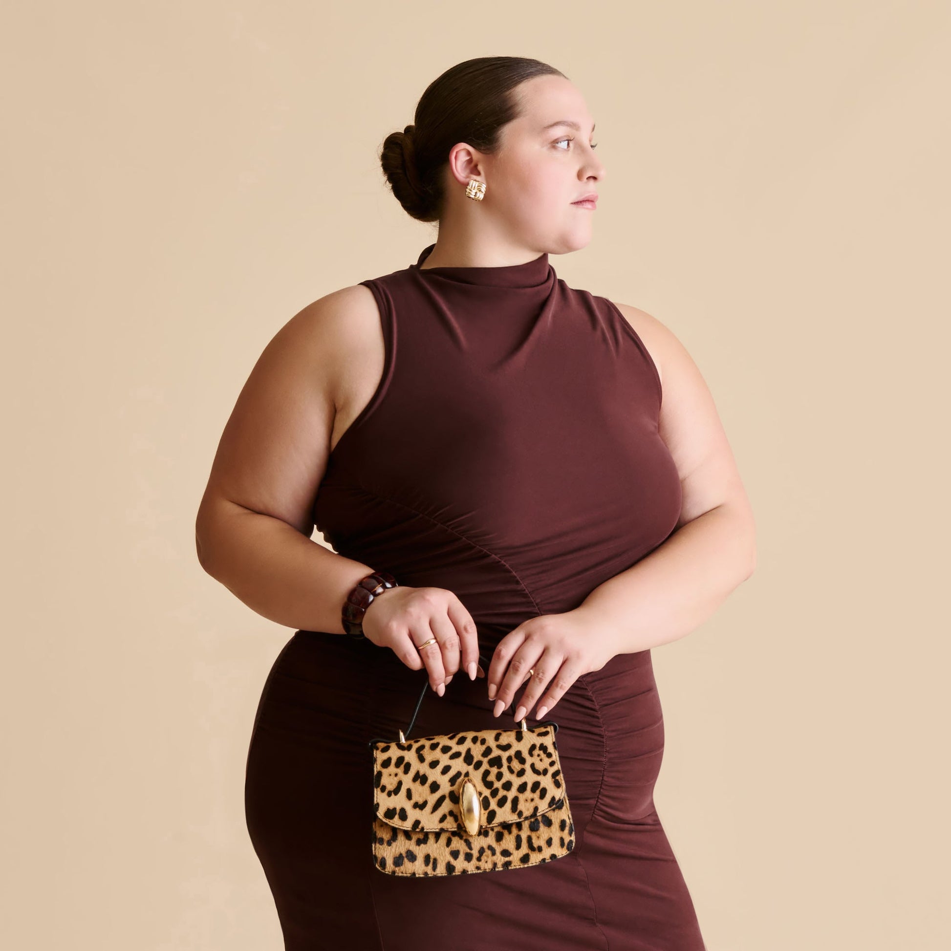 Lucia Leopard Calf Hair Crossbody Dolce Vita