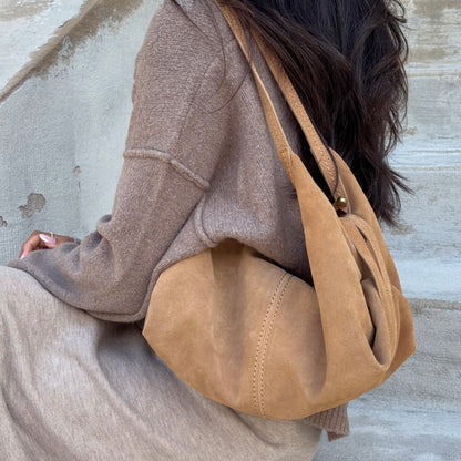 Billy Camel Suede Shoulder Bag Dolce Vita