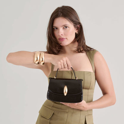 Lucia Black Crackled Stella Crossbody Dolce Vita