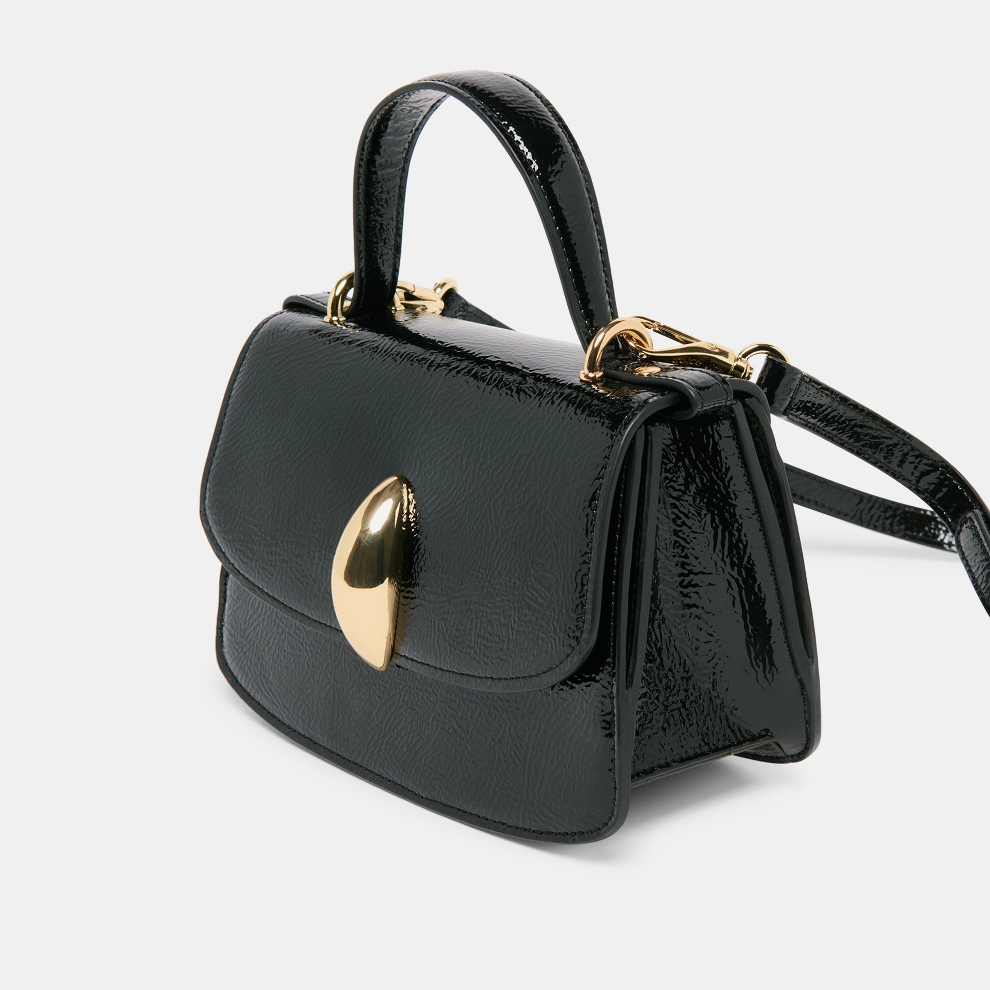 Lucia Black Crackled Stella Crossbody Dolce Vita