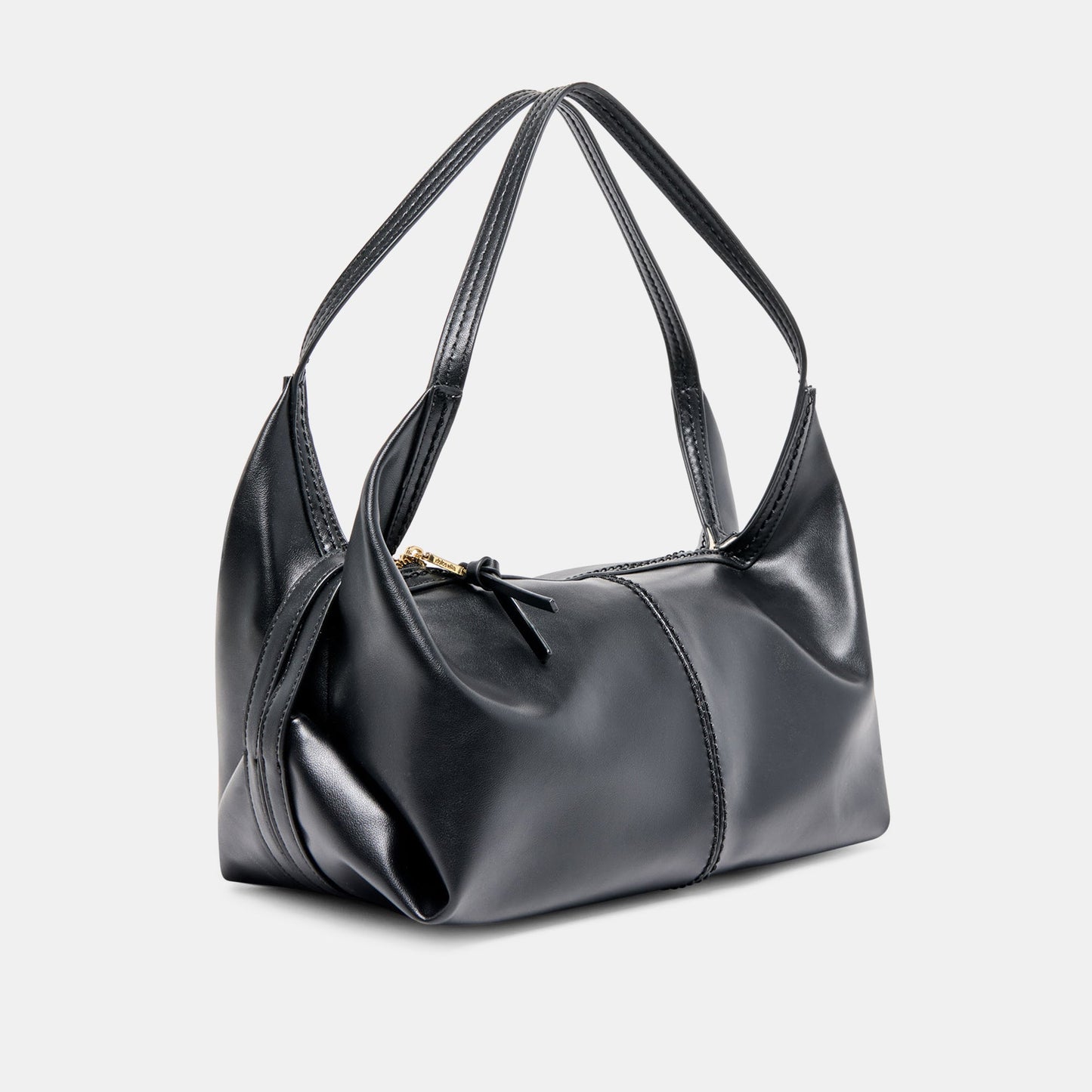 Billy Black Leather Shoulder Bag Dolce Vita