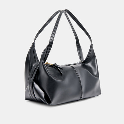 Billy Black Leather Shoulder Bag Dolce Vita