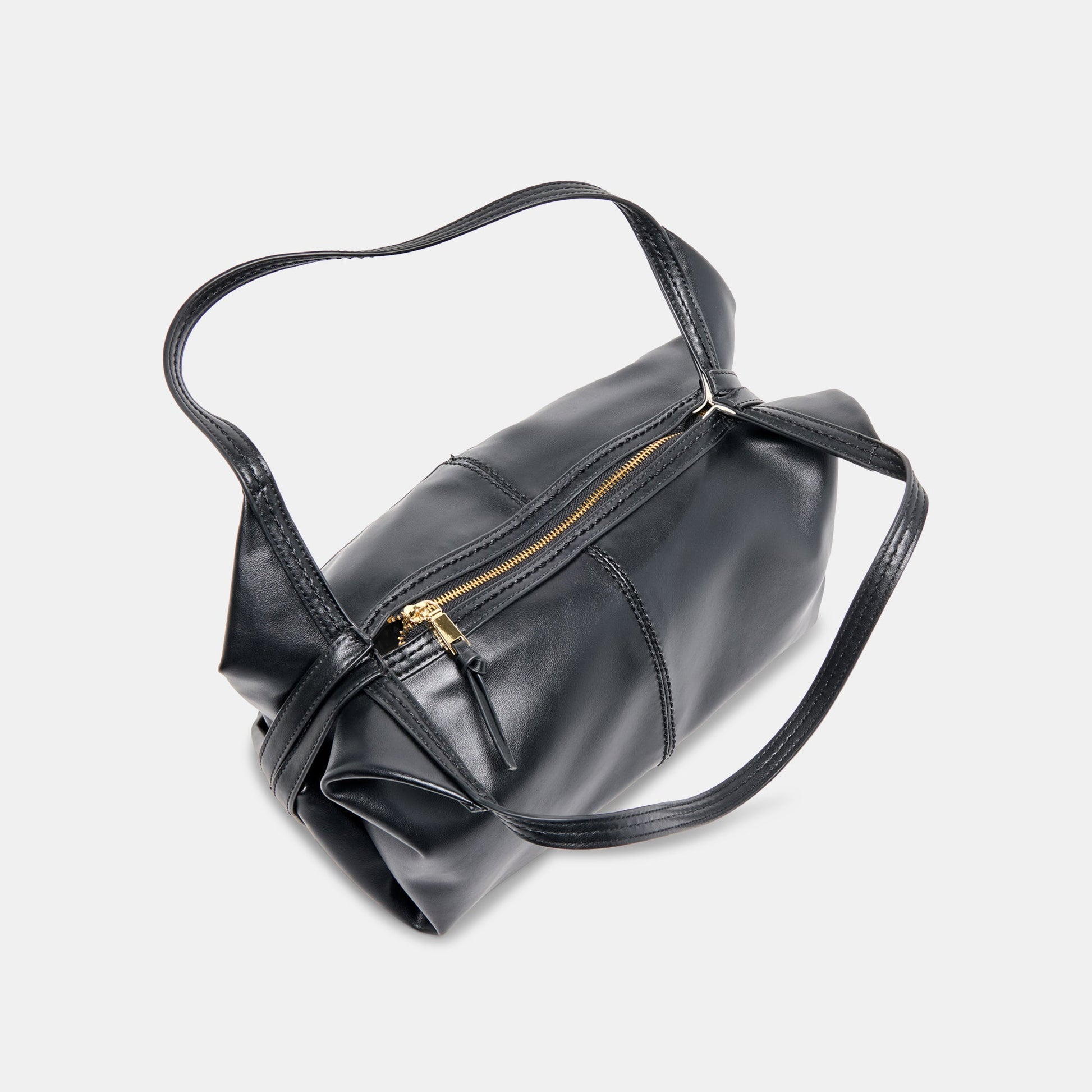 Billy Black Leather Shoulder Bag Dolce Vita