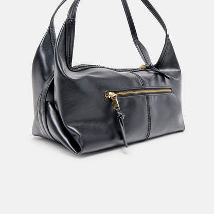 Billy Black Leather Shoulder Bag Dolce Vita