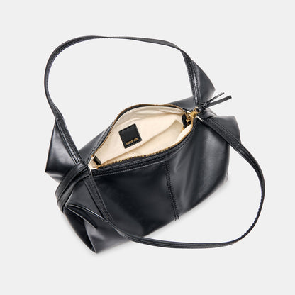 Billy Black Leather Shoulder Bag Dolce Vita
