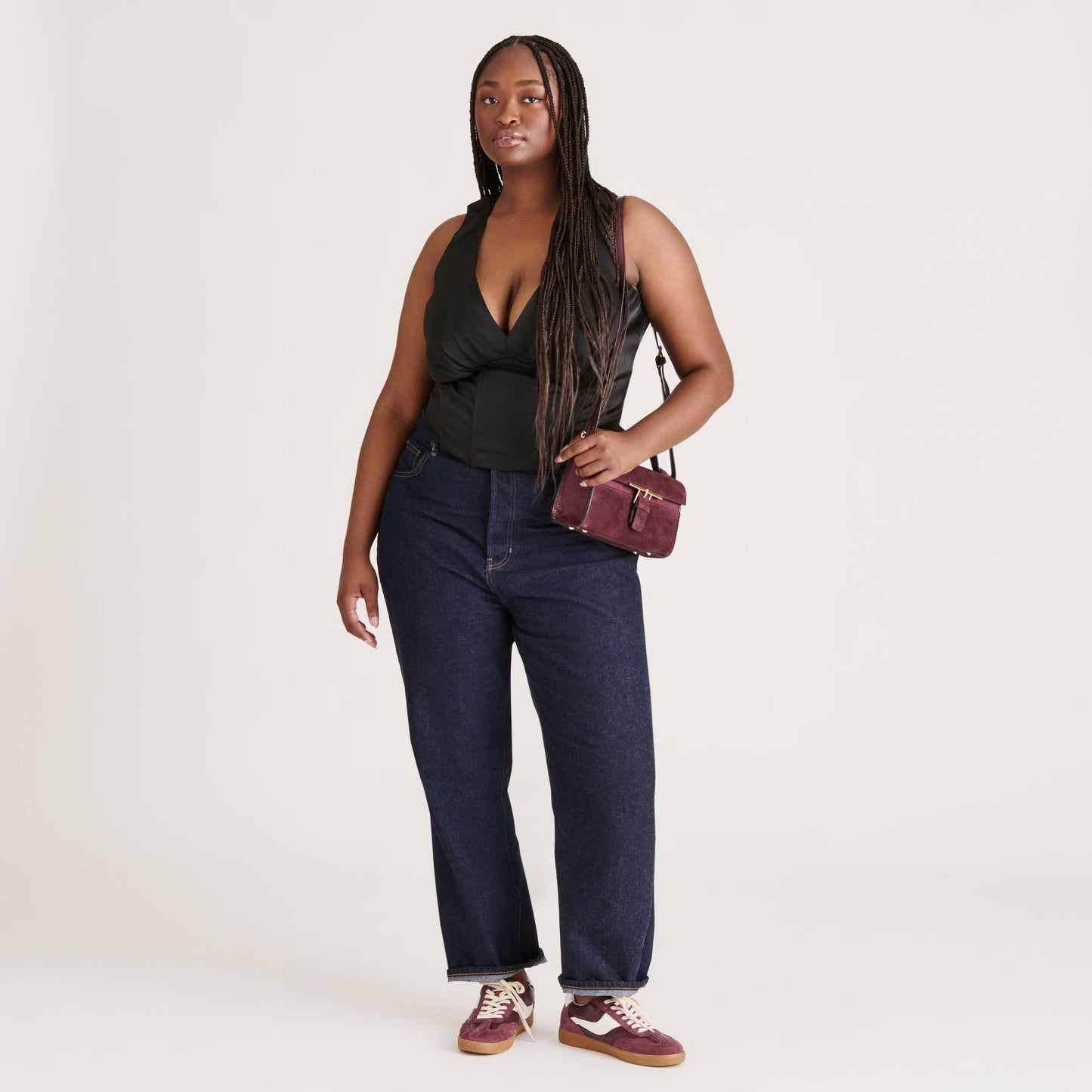 Zannone Burgundy Suede Crossbody Dolce Vita